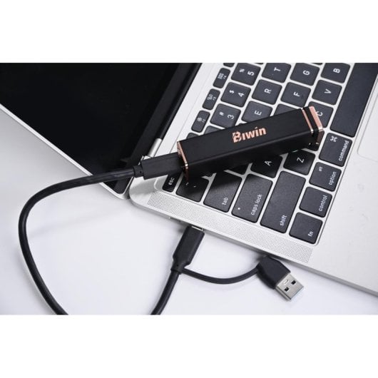 Biwin PD2000 SSD Externo 4TB USB-C 2000 MB/s Dourado + Proteção Térmica