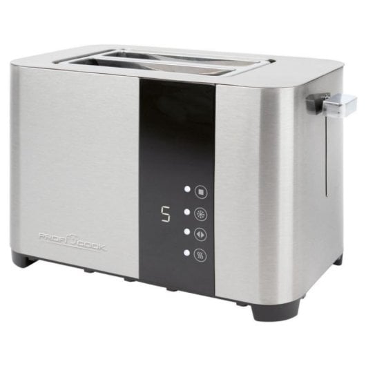 Grille-pain ProfiCook PC-TA 1250 en acier inoxydable, 2 tranches, 750 W, Touch Control