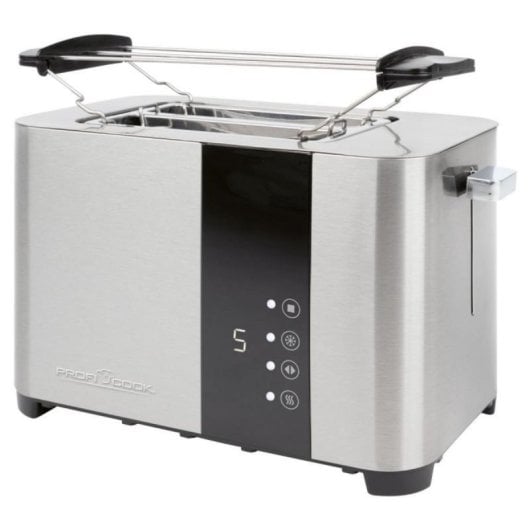 Grille-pain ProfiCook PC-TA 1250 en acier inoxydable, 2 tranches, 750 W, Touch Control