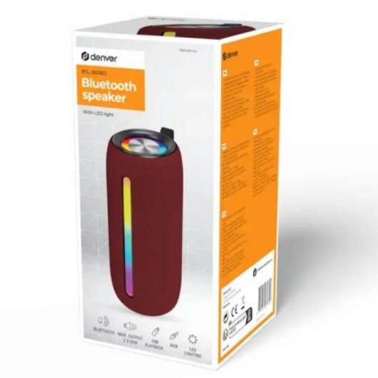 Altavoces Denver Portátiles Bluetooth Bordeux inalámbricos compactos