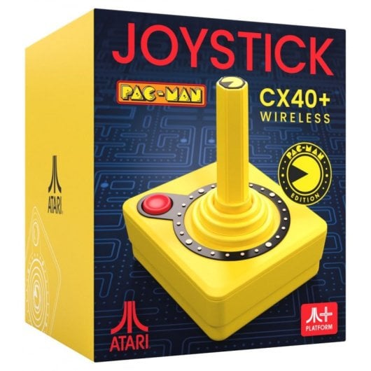 Joystick sem fios Atari CX40+ Pac-Man Edition Amarelo
