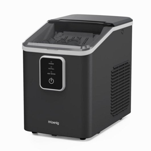 Máquina de hielo compacta 12 kg/día, ciclo rápido 8 cubitos en 7-9 min, dos tamaños de hielo, pantalla LCD, cubeta extra