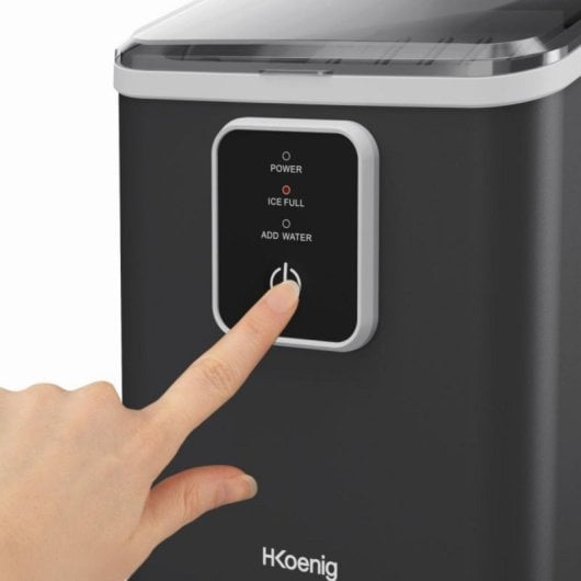 Máquina de hielo compacta 12 kg/día, ciclo rápido 8 cubitos en 7-9 min, dos tamaños de hielo, pantalla LCD, cubeta extra