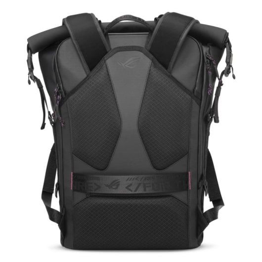 Mochila ROG SLASH 4.0 para portátil hasta 18", Negro, Resistente, Cuero y Poliéster, Hidrofóbica, Hebilla magnética, Uni