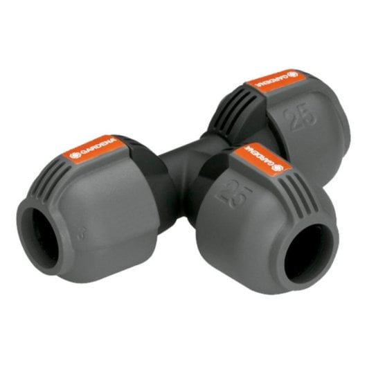 Gardena 2771-20 T-Stück 25 mm Schwarz/Grau, 3 Ausgänge, Schnellanschluss