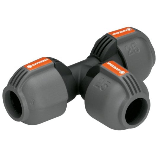Gardena 2771-20 T-Stück 25 mm Schwarz/Grau, 3 Ausgänge, Schnellanschluss