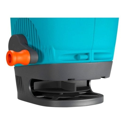 1,8 L manueller Streuer mit bis zu 4 m Streubreite, Blau Grau Orange