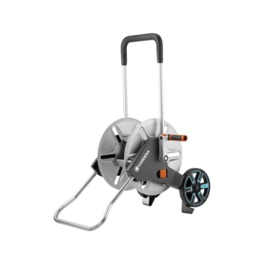Carrello porta tubo in metallo Gardena AquaRoll M robusto e facile da usare 60 m