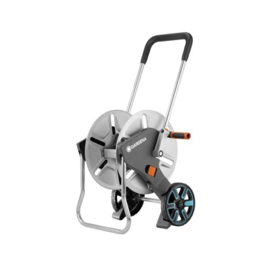 Carrello porta tubo in metallo Gardena AquaRoll M robusto e facile da usare 60 m