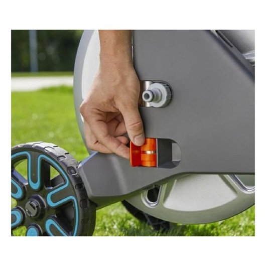Carrello porta tubo in metallo Gardena AquaRoll M robusto e facile da usare 60 m