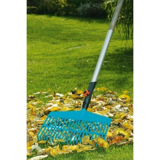 Gardena Gartenrechen Türkis Stahl 430 mm 16 Zähne ohne Stiel