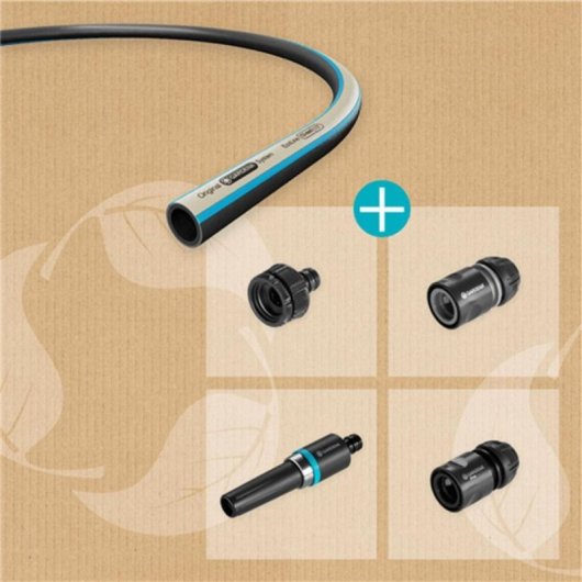 Conjunto de Mangueira Sustentável Ecoline 20 m 13 mm com Acessórios Reciclados