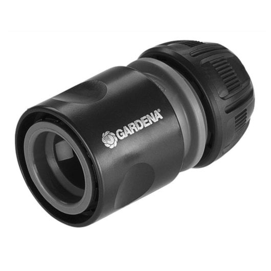 Conjunto accesorios riego Gardena EcoLine 4 piezas, 90% reciclado, acople rápido, 3/4" Negro