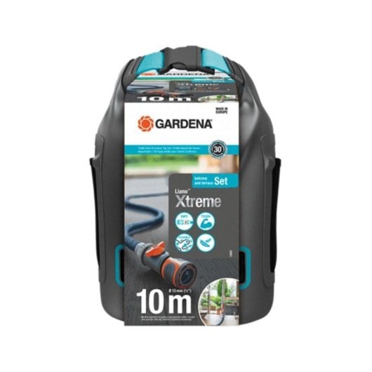 GARDENA Liano Xtreme Textilschlauch 10m 13mm PVC Anschluss Set Schwarz 35 bar