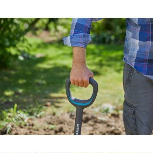 Ergonomische Gartenforke mit 4 Zähnen, D-förmigem Griff und hochwertigem Stahl