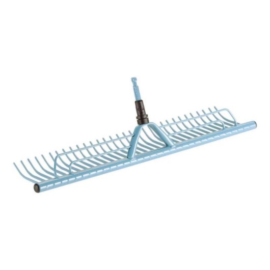 Rastrillo de jardín Gardena 3381-20, 600 mm, acero de alta calidad, turquesa, compatible con sistema combinado