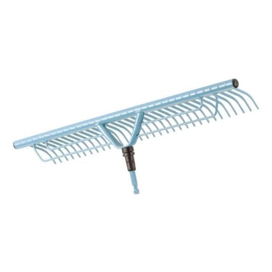 Rastrillo de jardín Gardena 3381-20, 600 mm, acero de alta calidad, turquesa, compatible con sistema combinado