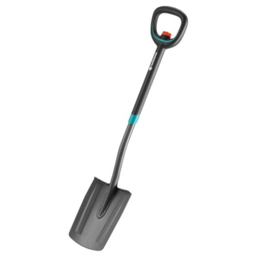 Gardena ErgoLine Teleskopspaten D-Form Griff Edelstahl 126 cm Schwarz