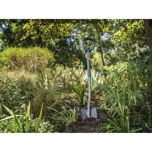 Gardena ErgoLine Teleskopspaten D-Form Griff Edelstahl 126 cm Schwarz