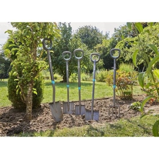 Pelle de drainage ergonomique Gardena ErgoLine Acier Inoxydable 126 cm Manche D réglable Noir