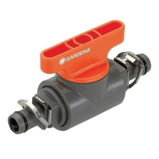 Válvula de Corte Micro Drip Gardena 13 mm Cinza Laranja Fácil Instalação