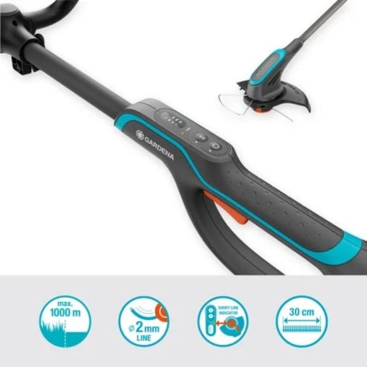 Gardena PowerTrim 30 18V 4Ah Akku Rasentrimmer 2 mm Nylonfaden 30 cm Schnittbreite