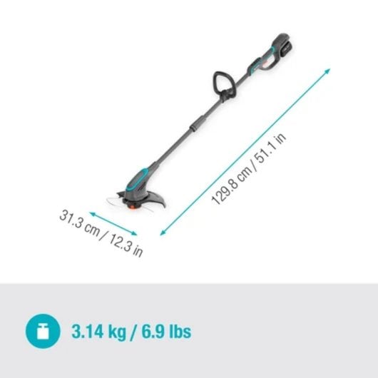 Gardena PowerTrim 30 18V 4Ah Akku Rasentrimmer 2 mm Nylonfaden 30 cm Schnittbreite