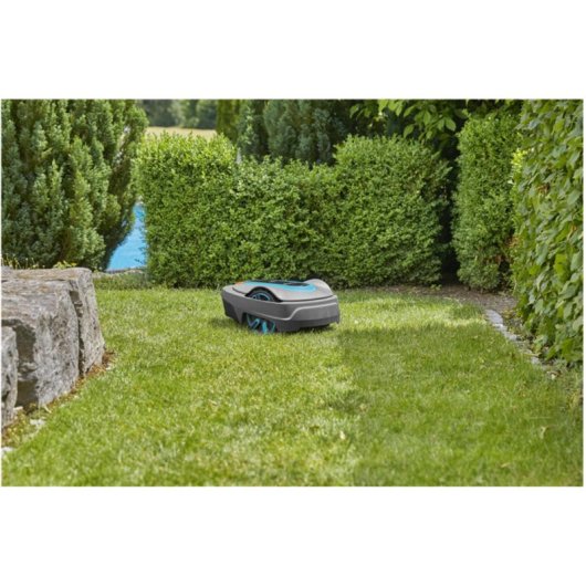Robot cortacésped Gardena SILENO City 400, 400m², 16cm, 35%, batería 18V, IPX5, Gris