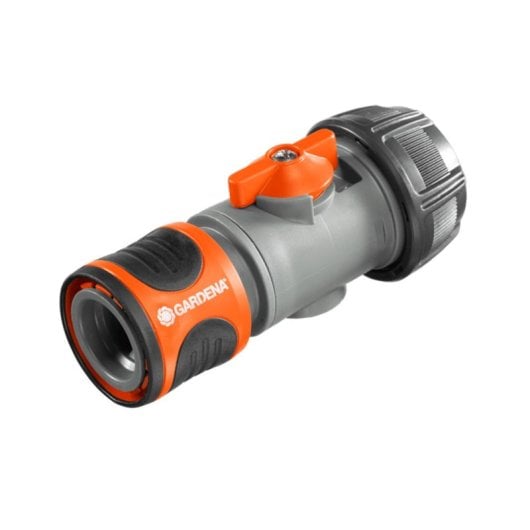 Conector de Manguera con Válvula de Control 19mm 3/4" Naranja/Gris Válvula Ajustable