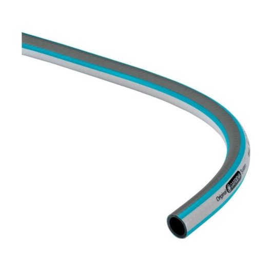 Manguera reforzada de PVC 13 mm Gris/Azul, 35 m, presión hasta 22 bar, soporte mural