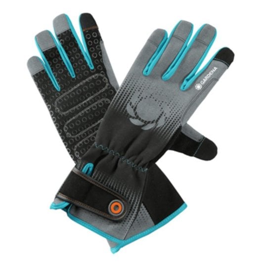 Gardena Gartenhandschuhe Größe M Schwarz Blau Grau Schnittschutz Touchscreen-Funktion