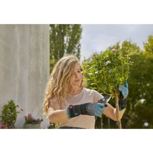Gardena Gartenhandschuhe Größe M Schwarz Blau Grau Schnittschutz Touchscreen-Funktion