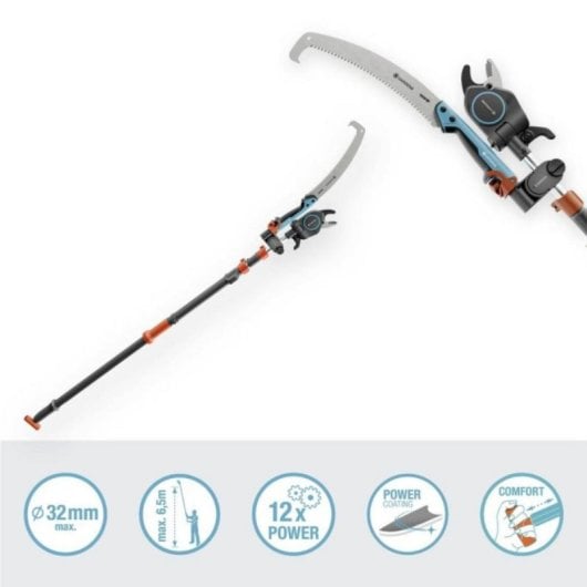 GARDENA StarCut Pro L Kit de sierra télescopique 175 cm - 400 cm avec accessoire de scie