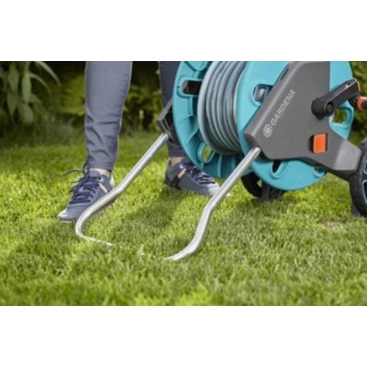 Gardena AquaRoll M Schlauchwagen 60 m Kapazität, manuelle Aufwicklung, ergonomisch, mobil