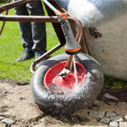 Gardena Comfort Spritzlanze mit verstellbarem Durchfluss, ergonomisch, frostgeschützt, Kunststoff Grau/Orange