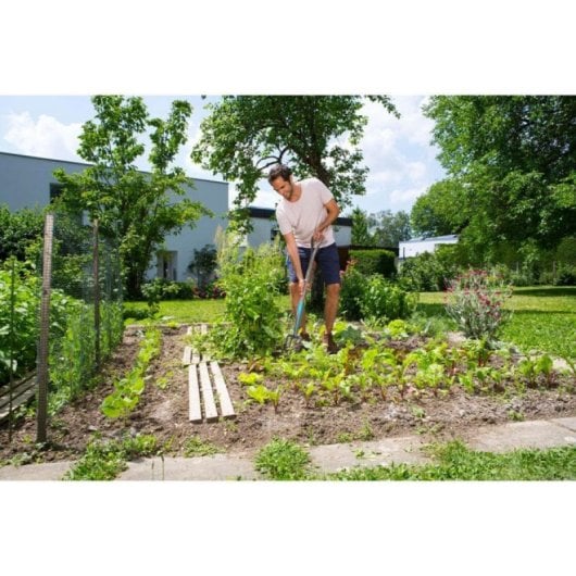 Forcone Gardena NatureLine Marrone con 4 Denti in Acciaio e Manico in Plastica Nero