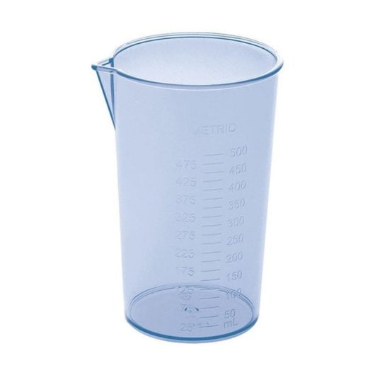 Batidora vaso 0,5L 180W azul acero inoxidable, una velocidad, jarra transparente