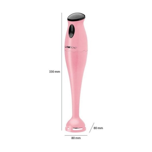 180W Stabmixer mit 0,5L transparentem Behälter und Edelstahlmesser, Rosa
