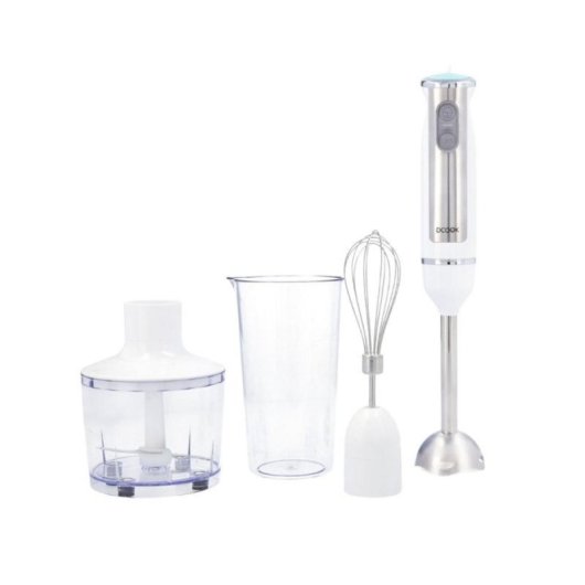 Batidora de mano Dcook Gallery 600W acero inoxidable, 2 velocidades, picadora y vaso medidor 600ml