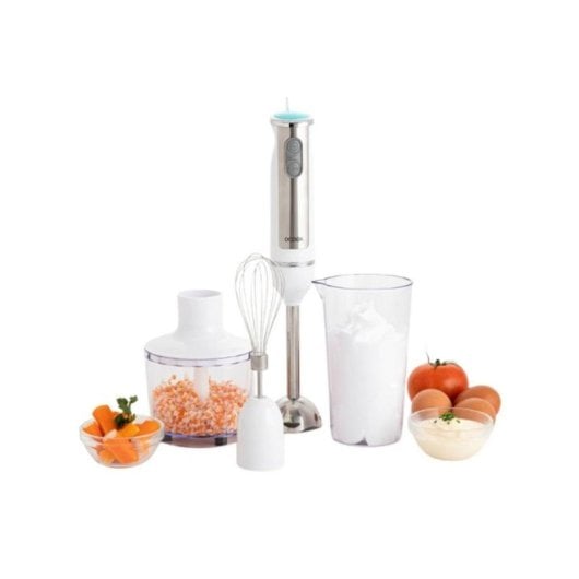 Batidora de mano Dcook Gallery 600W acero inoxidable, 2 velocidades, picadora y vaso medidor 600ml