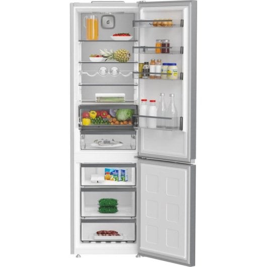 Frigorífico Whirlpool Combi No Frost 203cm 355L A Inox Compartimento zona fresca