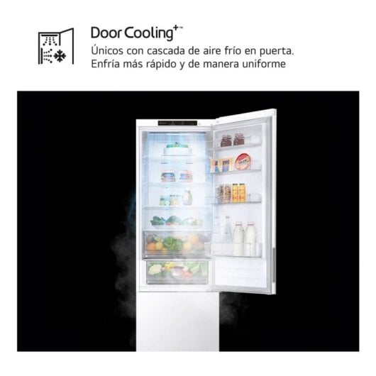Frigorífico LG Combi No frost 186 cm 344 L D Inox com Zona Fresca e Iluminação LED