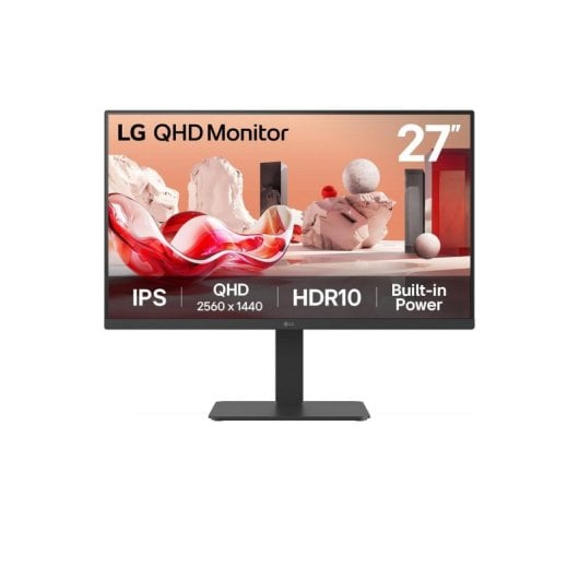 LG 27BA54QB-B Monitor 27" QHD 75Hz IPS Quad HD HDR Altura Ajustável USB KVM Altifalantes