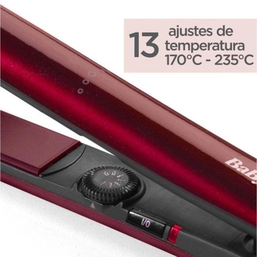 Piastra per Capelli Ceramica Titanio BaByliss Inspired ST212PE 235ºC 13 Impostazioni Spegnimento Automatico Rosso