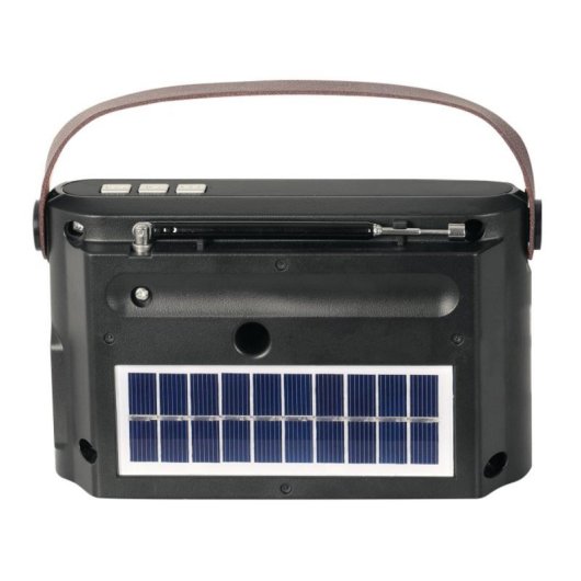 Radio Solar Portátil Bluetooth Trevi RA 7F25 BT USB MicroSD AM/FM/SO Negro 1200mAh