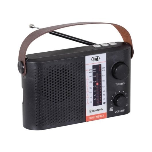 Radio Solar Portátil Bluetooth Trevi RA 7F25 BT USB MicroSD AM/FM/SO Negro 1200mAh