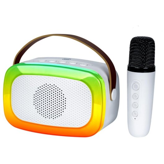 Altavoces Trevi Karaoke Mini Party inalámbricos y alámbricos 10W LED micrófono incluido