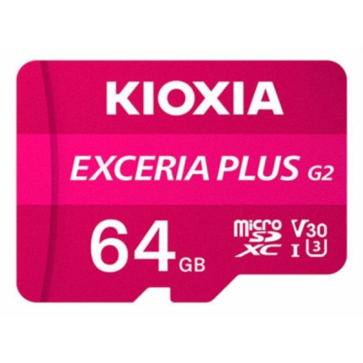 MicroSDXC 64GB UHS-I Clase 10 U3 V30 A1 100 MB/s 65 MB/s Resistente Rosa con Adaptador SD