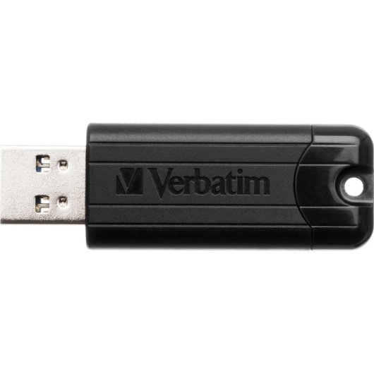Verbatim PinStripe 128GB USB 3.2 - Noir, 128 Go, USB Type A, Design à Glissière