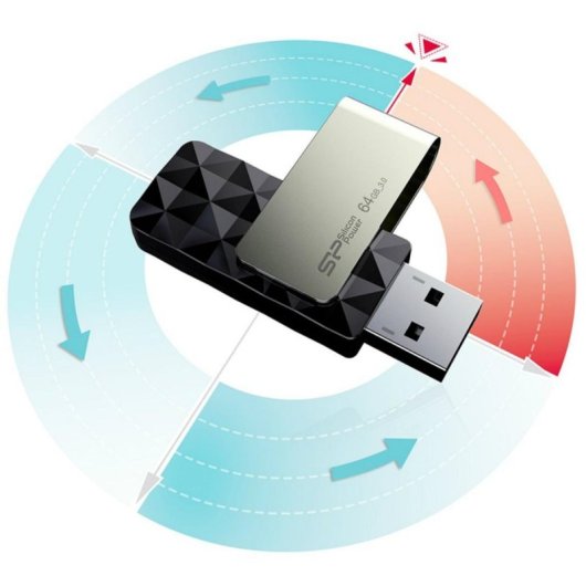 64GB USB Type A 3.2 Gen 1 (3.1 Gen 1) Noir sans Capuchon